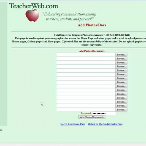 TeacherWeb - How to Upload a Picture or Image