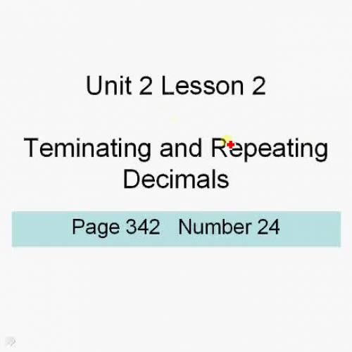 Terminating and Repeating Decimals