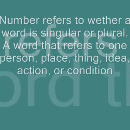 subject verb agreement