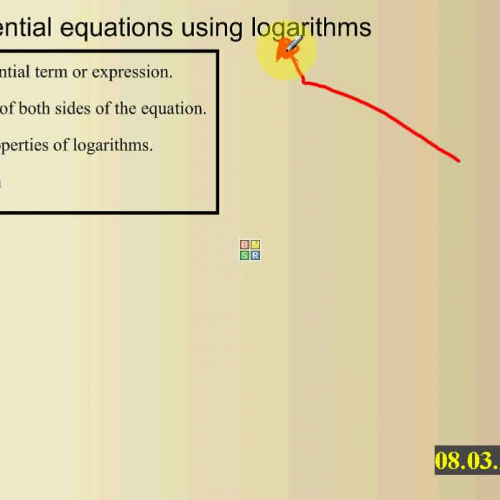 Solve exponential equations using logs-easy