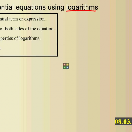 Solve exponential equations using logs-medium