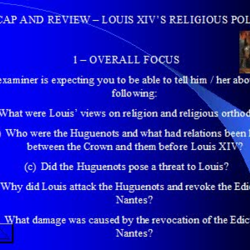 Louis XIV and Religion Part 1
