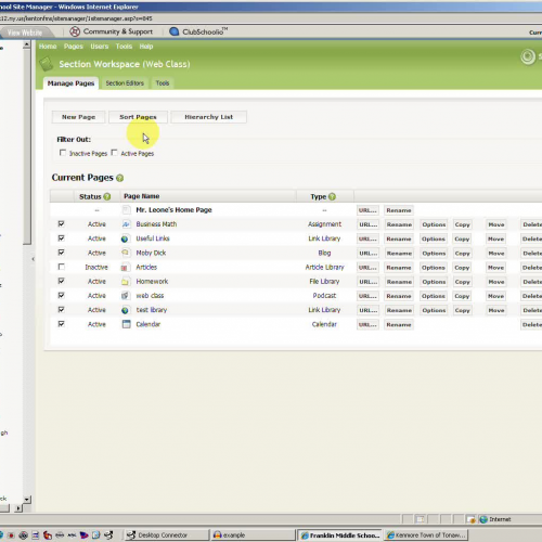 Uploading to a podcast page