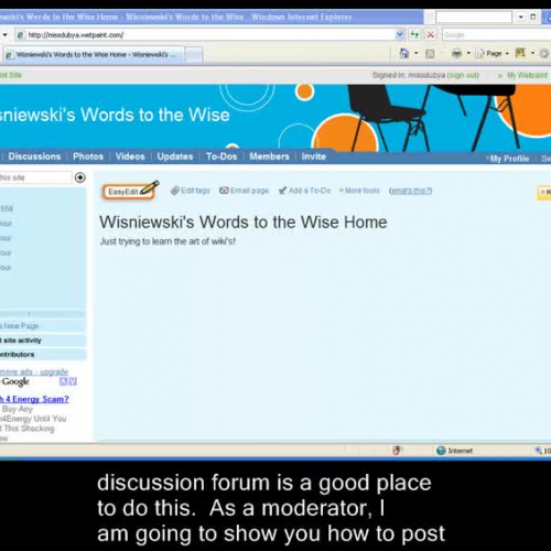 The Art of Wikis- Discussion Forum