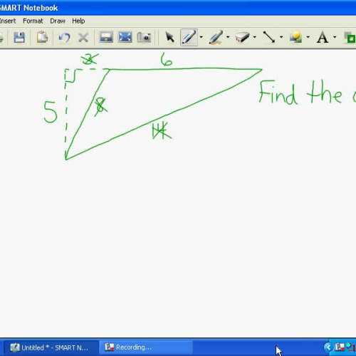 Amanda finding area of a triangle