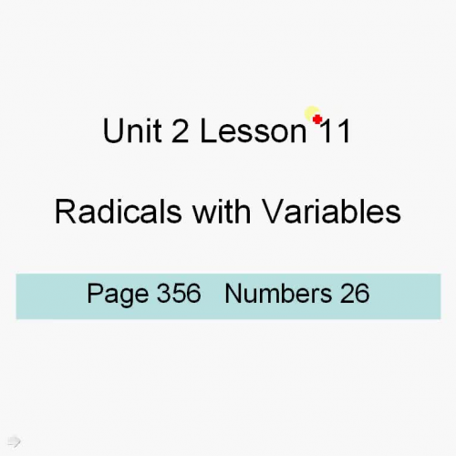 Unit 2 Lesson 11 p 356 num 26