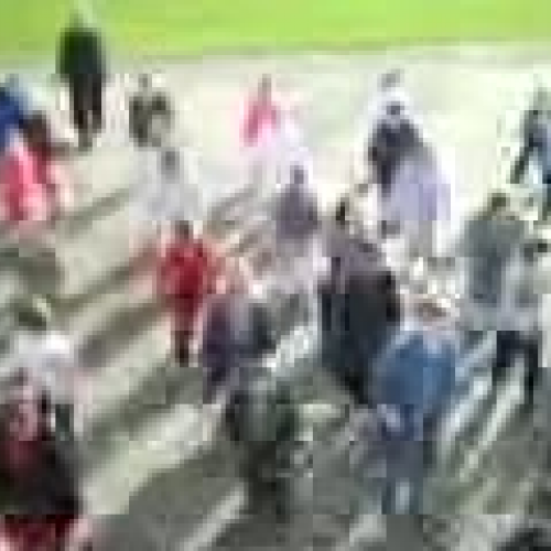 Line dancing Sun goes down