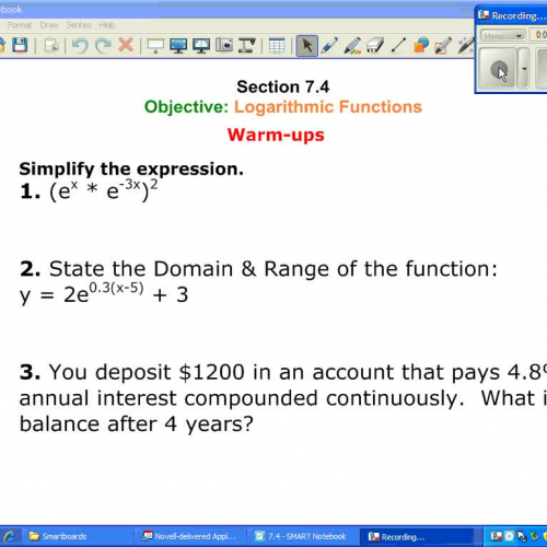 Meiers 7.4 Logarithmic Functions