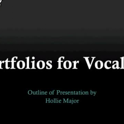 ePortfolios for Vocalists