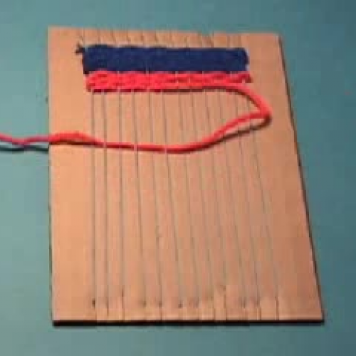 Weaving on a Cardboard Loom