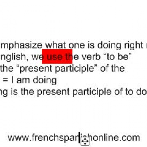Present Continuous in French