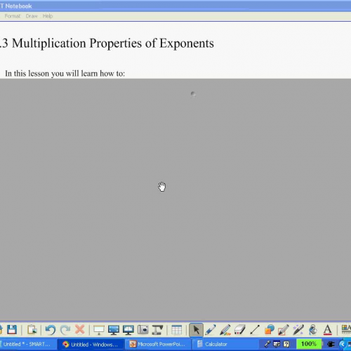 7.3 Multiplication Properties of Exponents