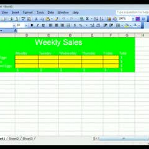 MS Excel custom tool bar