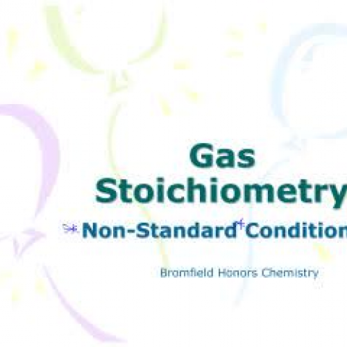 Gas Stoichiometry at Non-standard  Conditions