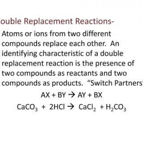 Podcast 6.2 Double Replacement Instruction