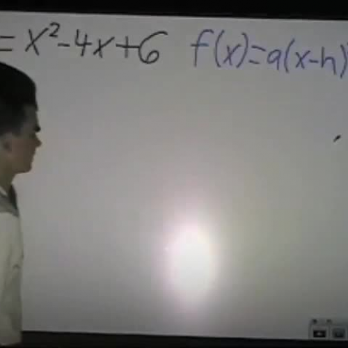 Quadratics -- Standard Form to Vertex Form