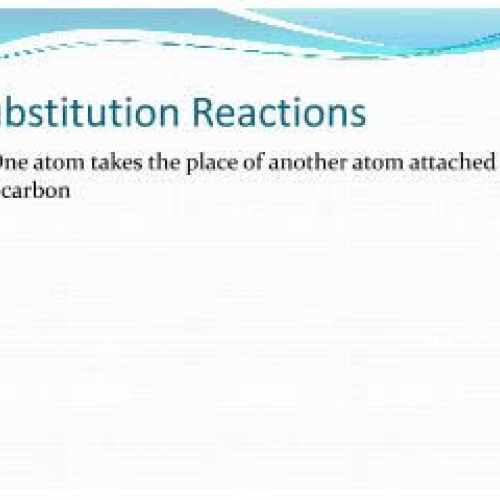 Substitution Reactions