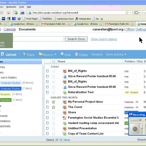 Uploading to Googledocs