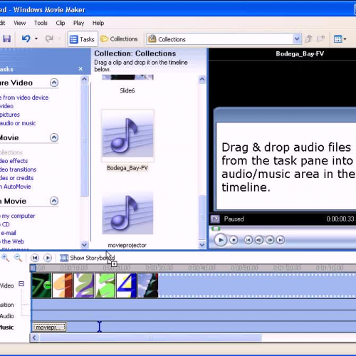 Movie Maker Import Audio