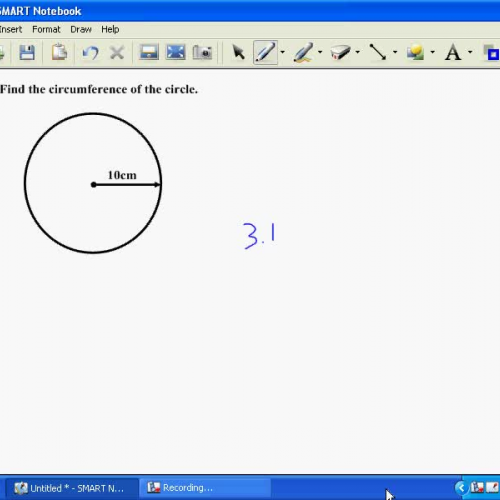 Michael finds circumference of a circle...