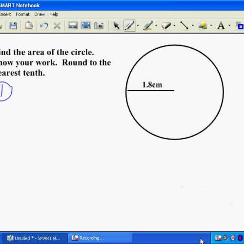 sierra finding area of a circle