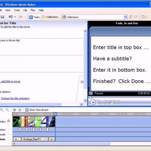 Movie Maker Adding A Title