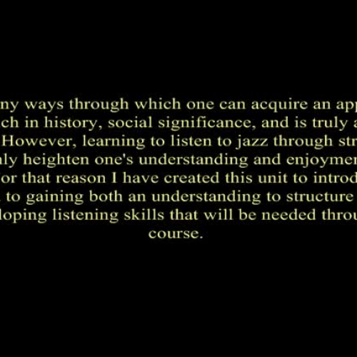 MUS 112 - Form and Structure 1 - Intro