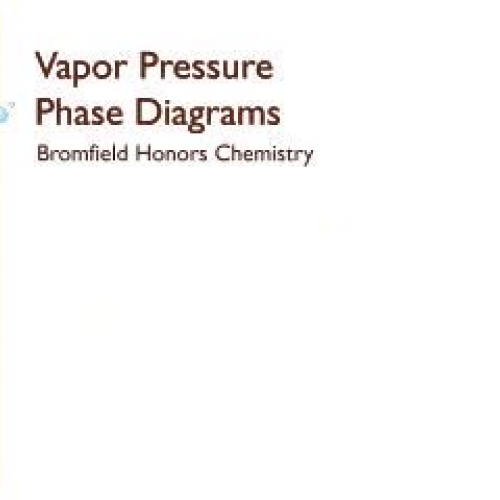 Vapor Pressure and Phase Diagrams