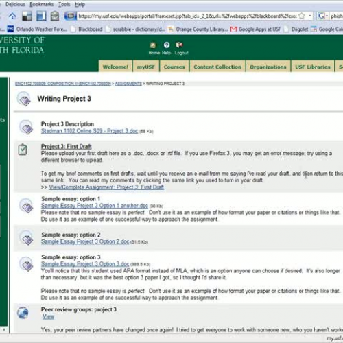 Instructor vlog 3-27-09