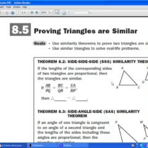 Side-Side-Side Similarity Theorem for Triangl