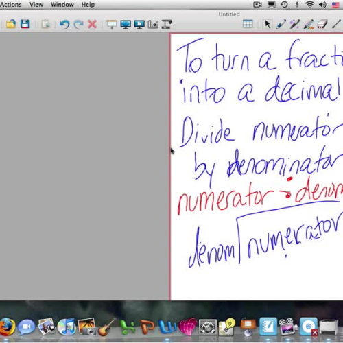 Changing Fractions to Decimals