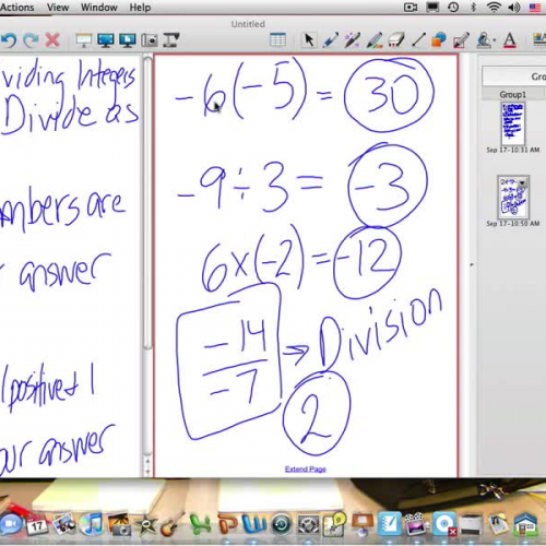 Multiplying and Dividing Integers