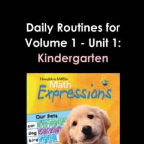 HMX Kindergarten Routines