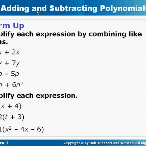 Algebra Lesson 7.6