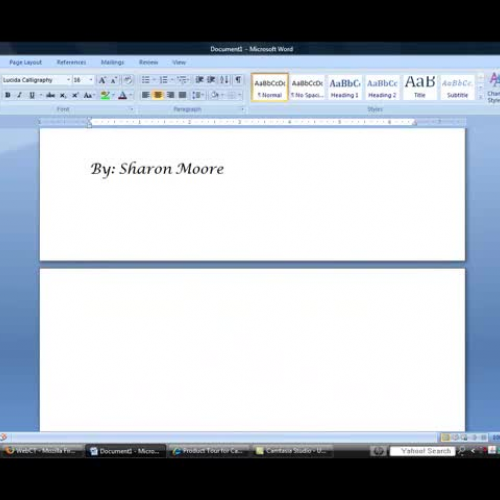 Word Tutorial by Sharon Moore
