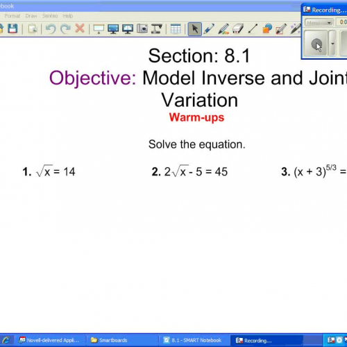 8.1 Model Inverse and Joint Variation