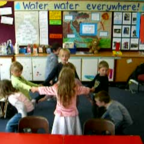 Kids being a Hydro Dam