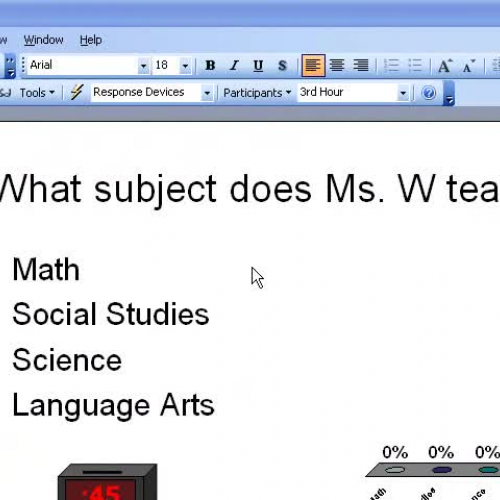 Clickers- Setting up a Participant List