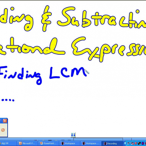 Adding and Subtracting Rational Expressions