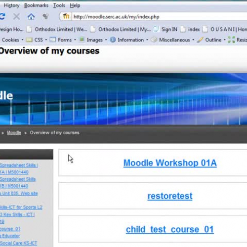 Moodle creating a new course