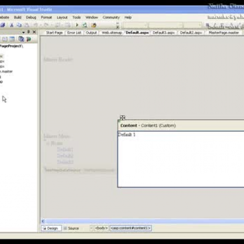 Master Page with ASP ADO dot NET C Sharp Part