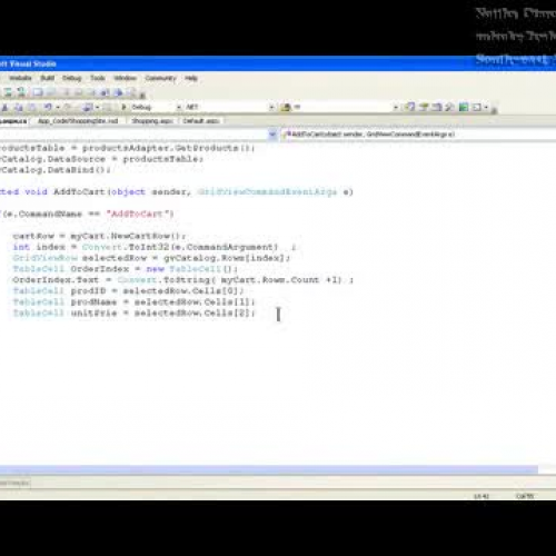 Shopping Cart with ASP ADO dot NET C Sharp Pa