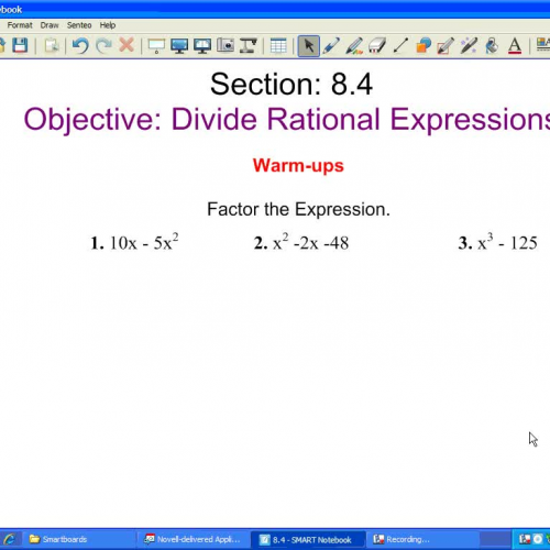 8.4 Multiplying Rational Expressions
