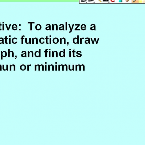 7-6 Graphing Quadratic Functions