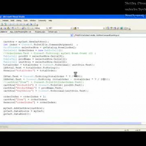 Shopping Cart with ASP ADO dot NET C Sharp Pa