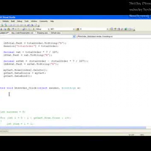 Shopping Cart with ASP ADO dot NET C Sharp Pa