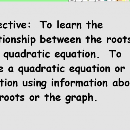 7-7 Writing Quadratic Equations