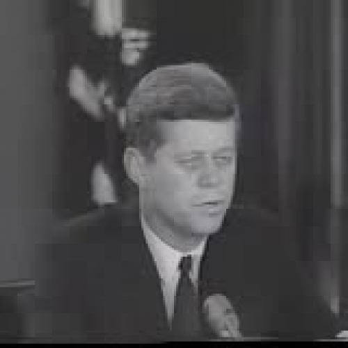 Kennedy addresses the nation on the Cuban Mis