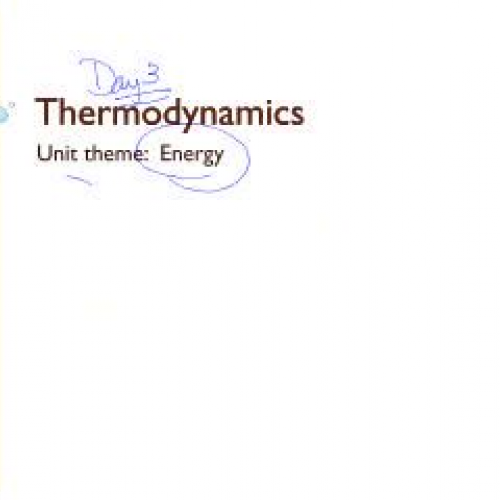 Thermodynamics Day 3  
