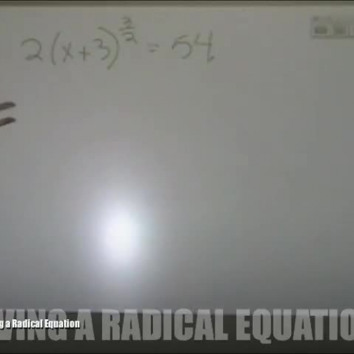 Solving a Radical Equation